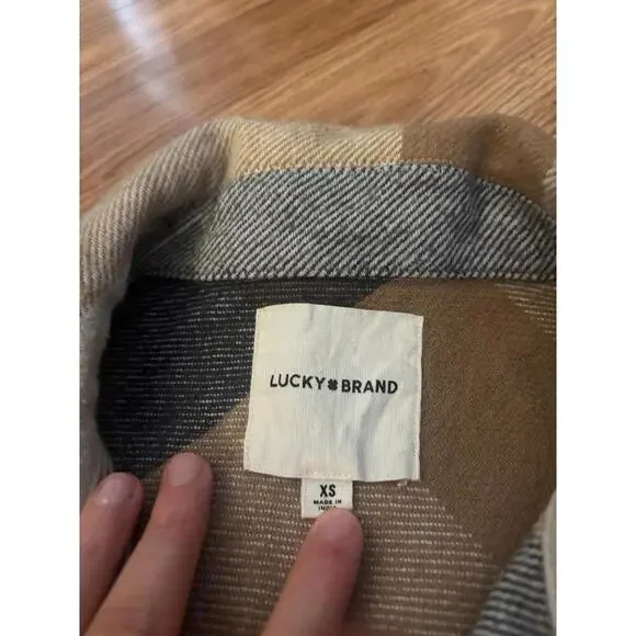 Lucky Brand Plaid Shacket Size XS - Picture 5 of 10